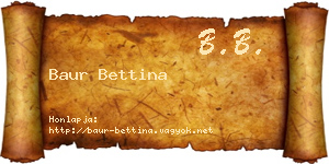 Baur Bettina névjegykártya