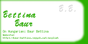 bettina baur business card